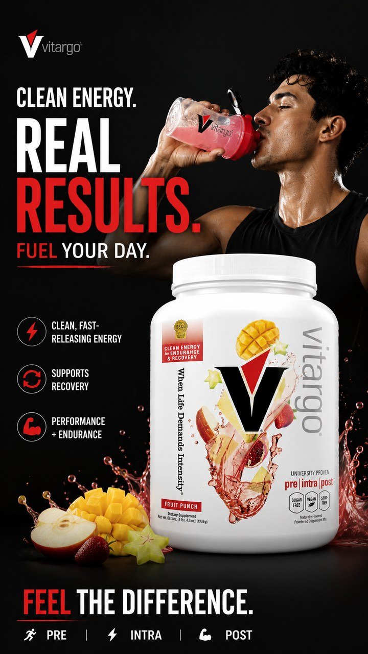 Still from the Vitargo Fruit Punch AI UGC video